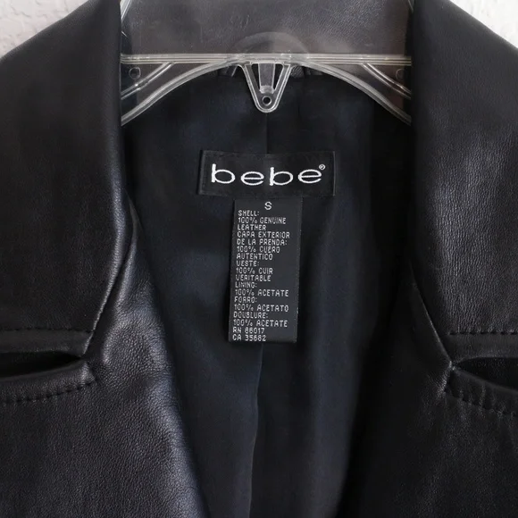 Bebe ankle length black leather coat - Picture 5 of 15
